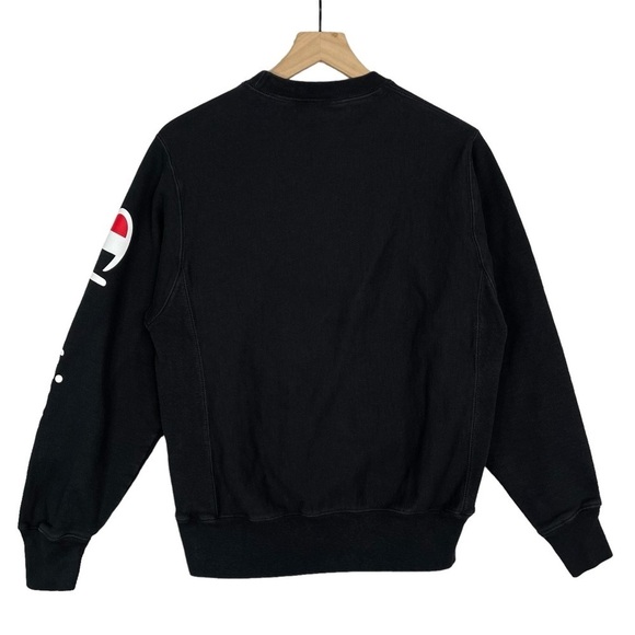 Champion Reverse Weave Sweatshirt Small Crewneck Sweatshirt Center Chest Script - Picture 6 of 10